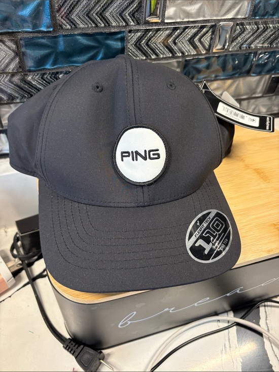 Ping Other - Ping Black Hat with White Circular Logo Patch